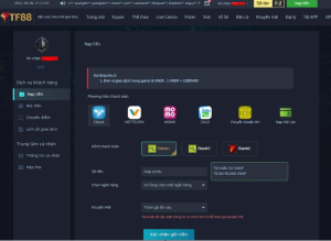 Nạp tiền Tf88